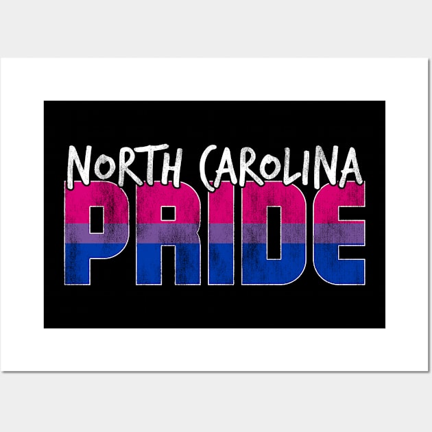 North Carolina Pride Bisexual Flag Wall Art by wheedesign